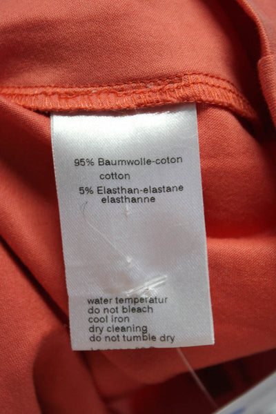 Akris Punto Bergdorf Goodman Womens Square Neck Tank Top Orange Cotton Size 8