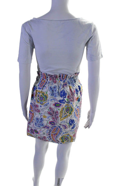 Molly Bracken Women's Belted Elastic Waist Lined Floral Mini Skirt Size XS