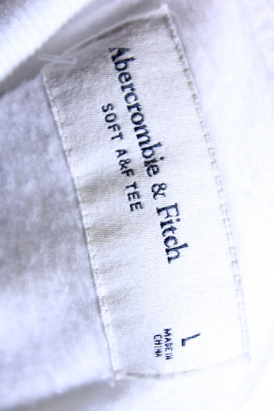 Abercrombie & Fitch Womens Cotton Blend Sequin Pullover Hoodie White Size L