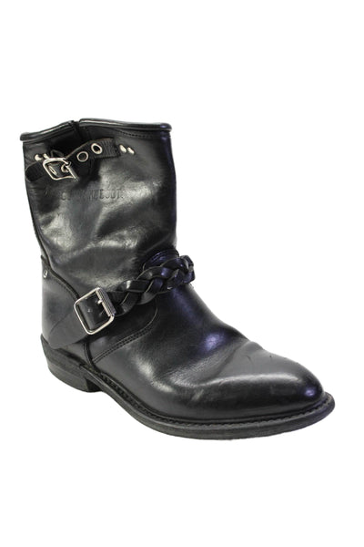 Golden Goose Deluxe Brand Womens Leather Biker Ankle Boots Black Size 36 6