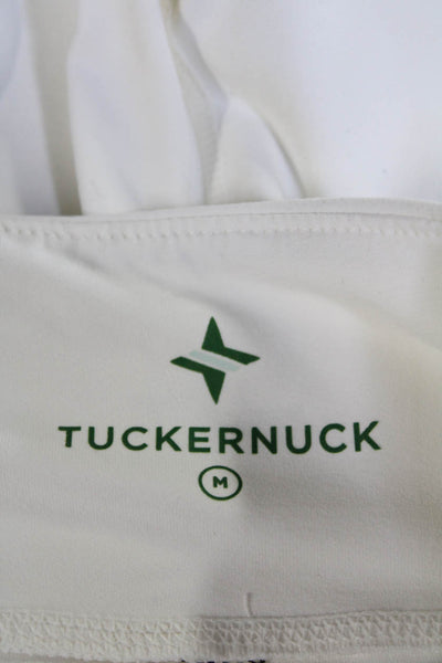 Tuckernuck Womens Open Knit Pull On High Rise Biker Shorts White Size Medium