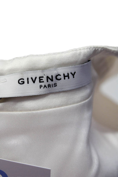 Givenchy Womens Round Neck Sleeveless Zip Up Mid-Calf Dress White Size 42