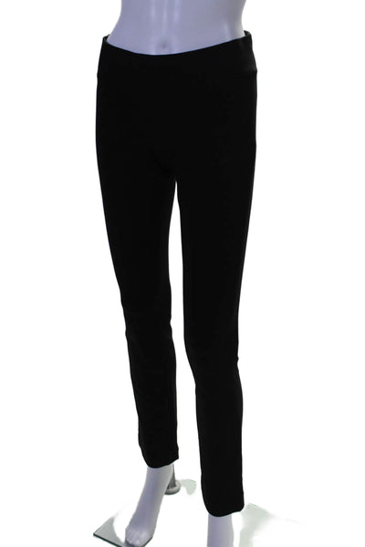 Elie Tahari Womens Stretch Flat Front Mid-Rise Straight Leg Pants Black Size 2