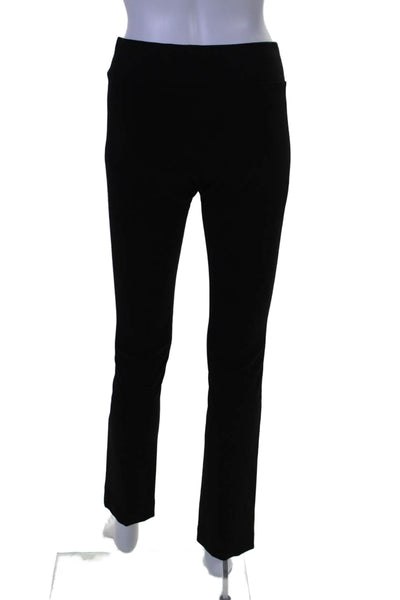 Elie Tahari Womens Stretch Flat Front Mid-Rise Straight Leg Pants Black Size 2