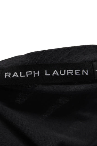 Ralph Lauren Black Label Mens Cotton Short Sleeve Crewneck T shirt Black Size L