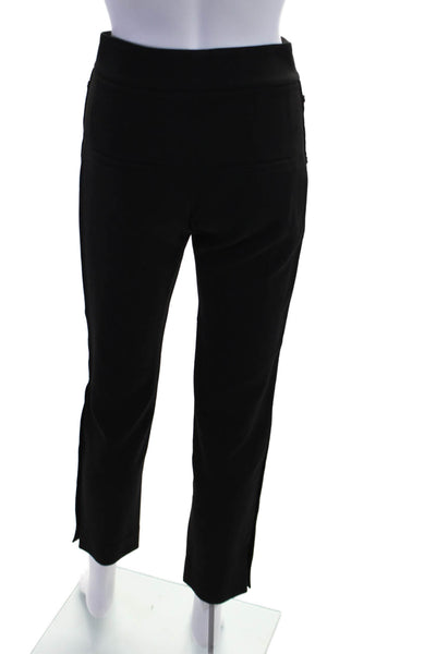 Veronica Beard Womens Black High Rise Button Detail Straight Leg Pants Size 0