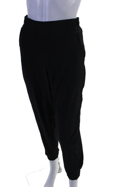 Athleta Womens Elastic Waist Ribbed Trim Joggers Black Size 8