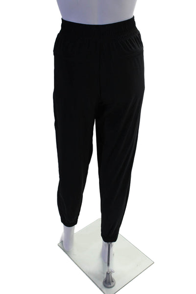 Athleta Womens Elastic Waist Ribbed Trim Joggers Black Size 8