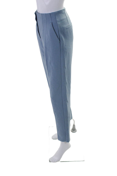 Dynamite Womens Long Sleeves Lined One Button Two Piece Pants Suit Blue Size XXS