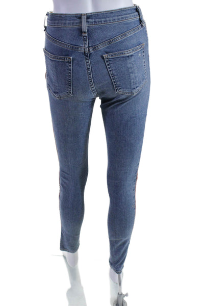 Rag & Bone Jean Womens Blue Medium Wash High Rise Skinny Leg Jeans Size 25