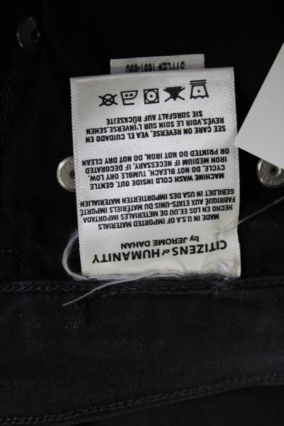 Citizens of Humanity Womens Black Studded High Rise Skinny Leg Jeans Size 24