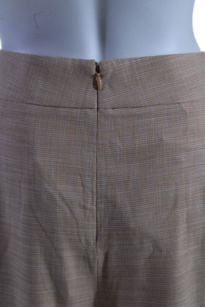 BCBGMAXAZRIA Women's Hook Closure Pleated Wide Leg Dress Pants Beige Size XL