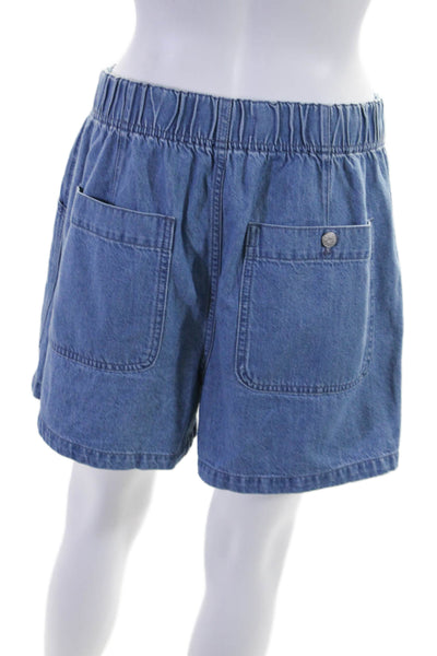 Madewell Womens Denim High Rise Zip Up Light Wash Shorts Blue Cotton Size 29