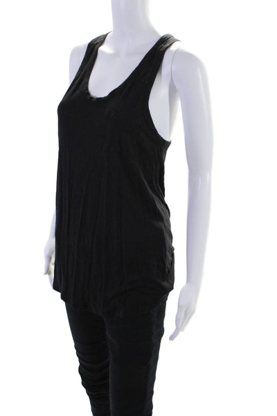 Alexander Wang Womens Black Scoop Neck Pockets Sleeveless Tank Top Size XS