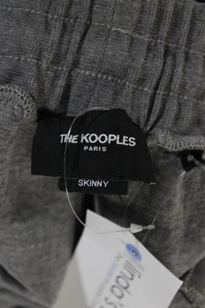 The Kooples Womens Elasticated Drawstring Jogger Skinny Sweatpants Gray Size M