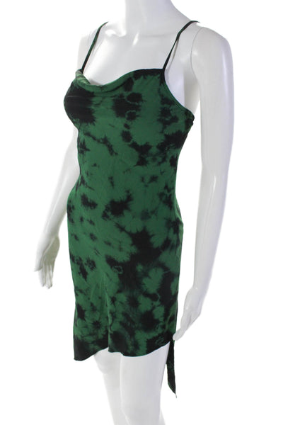 Amanda Uprichard Womens Square Neck Spaghetti Strap Slip On Dress Green Size P