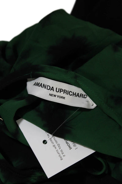 Amanda Uprichard Womens Square Neck Spaghetti Strap Slip On Dress Green Size P