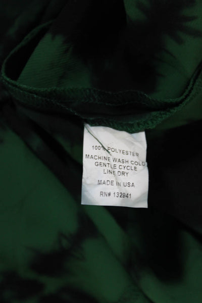 Amanda Uprichard Womens Square Neck Spaghetti Strap Slip On Dress Green Size P