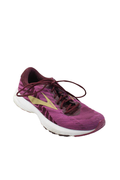 Brooks Womens Textured Lace Up Colorblock Running Sneaker Magenta Size 9