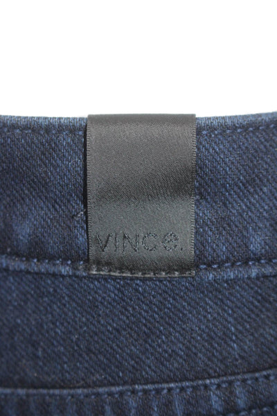 Vince Womens Dark Wash Elasticated Hem Mid Rise Jeans Blue Size 29