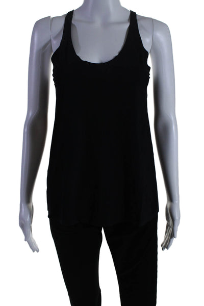 Aday Womens Scoop Neck Racerback Pullover Dream Harder Tank Black Size XS