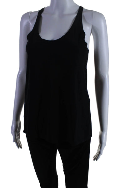 Aday Womens Scoop Neck Racerback Pullover Dream Harder Tank Black Size XS