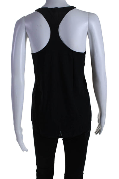 Aday Womens Scoop Neck Racerback Pullover Dream Harder Tank Black Size XS