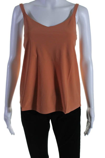 Aday Womens Stretch V-Neck Pullover Snap To It Tank Top Papaya Size XS