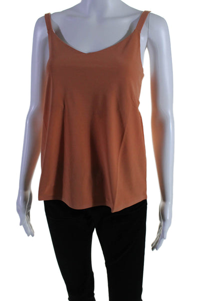 Aday Womens Stretch V-Neck Pullover Snap To It Tank Top Papaya Size XS