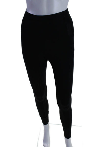 Aday Womens Stretch Flat Front High-Rise Straight Up Pants Black Size XS