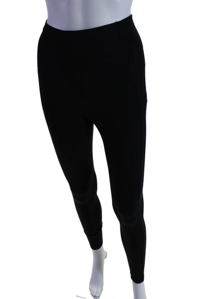 Aday Womens Stretch Flat Front High-Rise Straight Up Pants Black Size XS