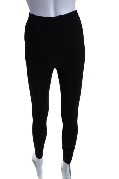 Aday Womens Stretch Flat Front High-Rise Straight Up Pants Black Size XS