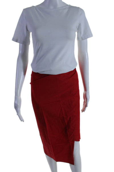 Aday Womens Lightweight Tie Closure It's A Swirl Midi Skirt Chili Size XL