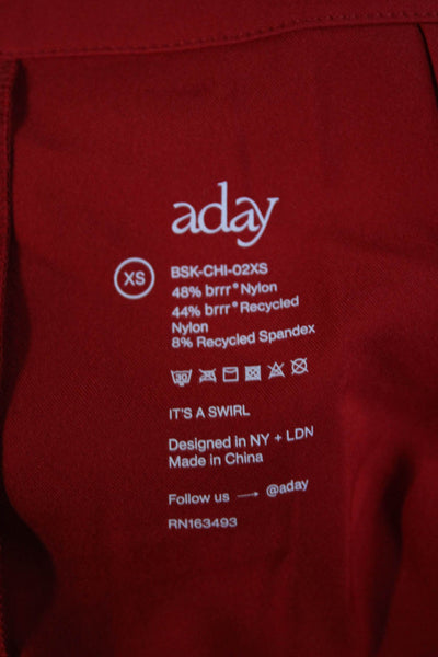 Aday Womens Lightweight Tie Closure It's A Swirl Midi Skirt Chili Size XL