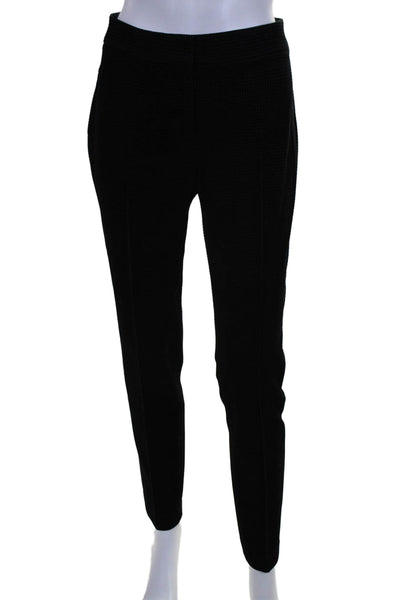 Akris Punto Womens Checkered Mid-Rise Skinny Pants Trousers Black Size 6