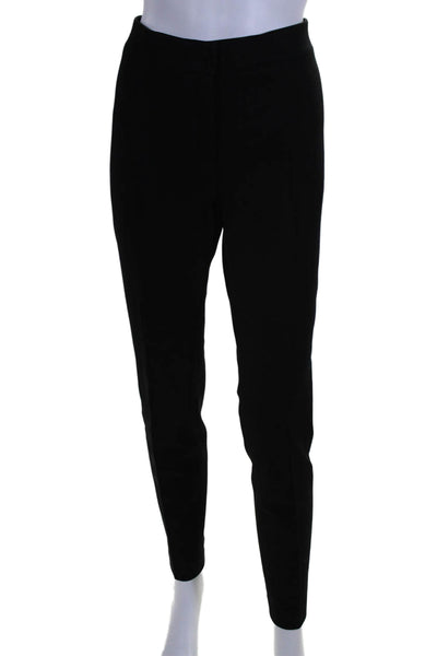 Akris Punto Womens Flat Front Mid-Rise Skinny Pants Trousers Black Size 6