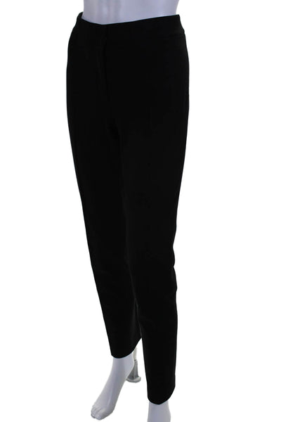 Akris Punto Womens Flat Front Mid-Rise Skinny Pants Trousers Black Size 6