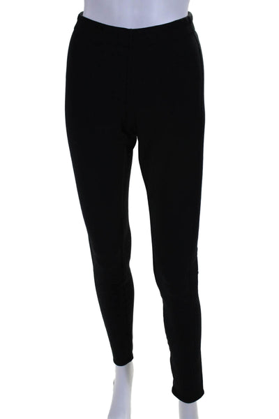 Akris Punto Womens Flat Front Elastic Waist Mid-Rise Skinny Pants Black Size 8