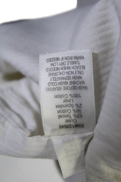 Ecru Womens Button Front Collared Ombre Shirt Jacket Pine White Size Extra Small