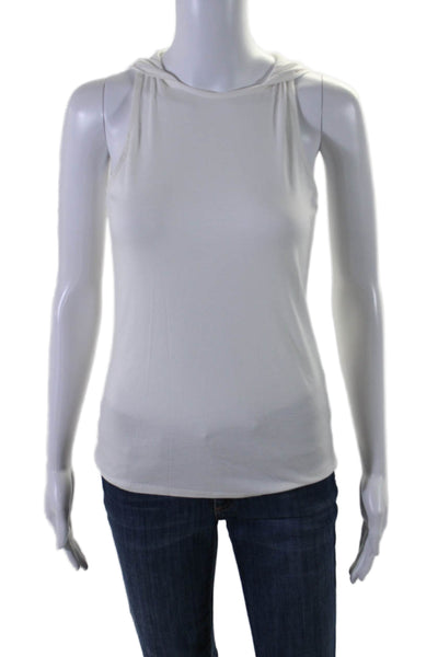 Capsule 121 Womens White Hooded Sleeveless Blouse Top Size XS