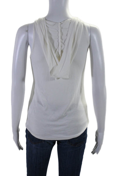 Capsule 121 Womens White Hooded Sleeveless Blouse Top Size XS