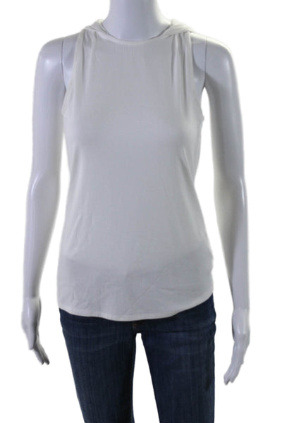 Capsule 121 Womens White Hooded Sleeveless Blouse Top Size S