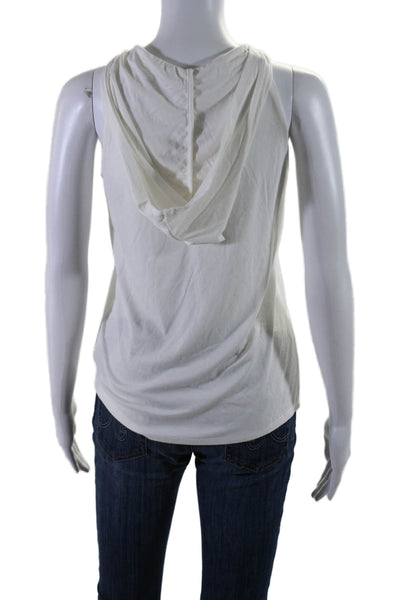 Capsule 121 Womens White Hooded Sleeveless Blouse Top Size S