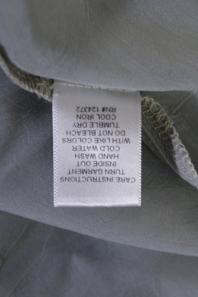 Maven West Women's V-Neck 3/4 Sleeves Mini Shift Dress Sage Green Size XS