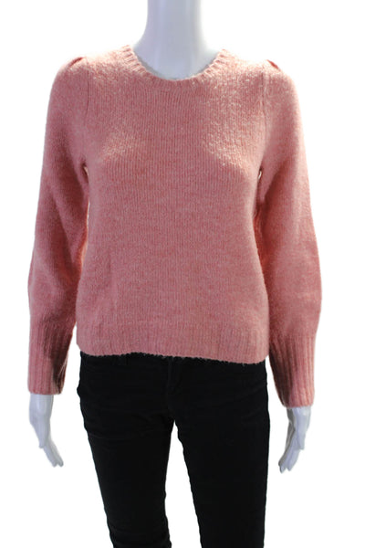 Splendid Women's Round Neck Long Sleeves Pullover Sweater Pink Size XS