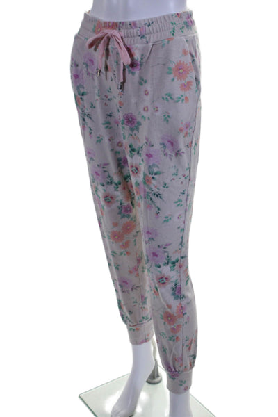 Sunday Women's Drawstring Waist Pockets Tapered Leg Jogger Pants Floral Size 1