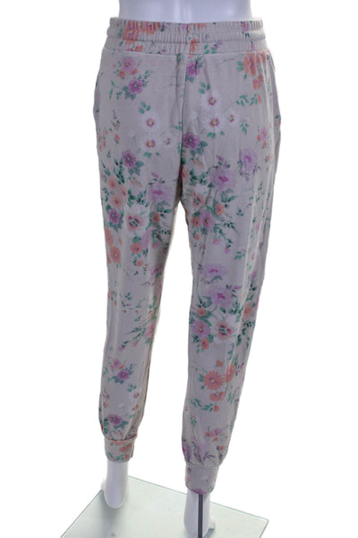 Sunday Women's Drawstring Waist Pockets Tapered Leg Jogger Pants Floral Size 1