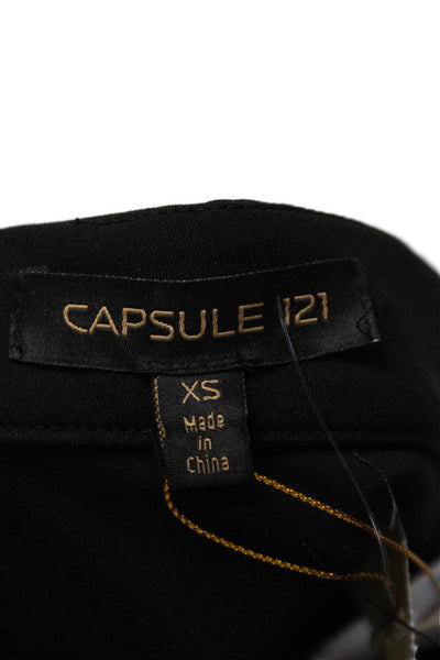 Capsule 121 Womens Back Zip Knit Mini Pencil Skirt Black Size Extra Small
