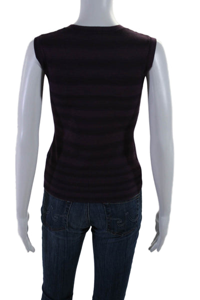 Capsule 121 Womens Purple Printed V-neck Sleeveless Tank Top Size S