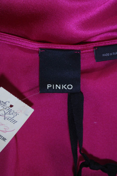 Pinko Womens Silk Spaghetti Strap Tremante Camisole Tank Top Pink Size EUR 42
